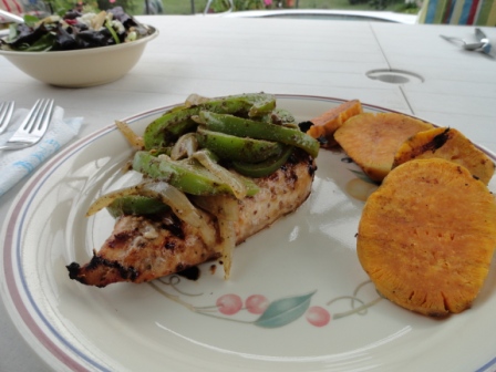 Grilled Chicken with Cajun Peppers