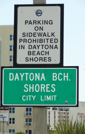 Daytona Beach Shores Sign